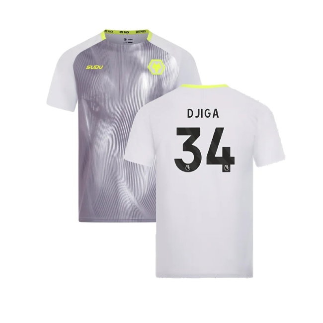 2024-2025 Wolves Players Training Shirt (Grey) (Djiga 34) — Buy Now