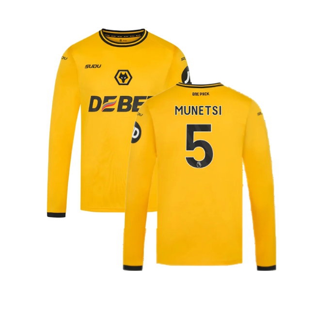 2024-2025 Wolves Long Sleeve Home Shirt (Munetsi 5) — Buy Online