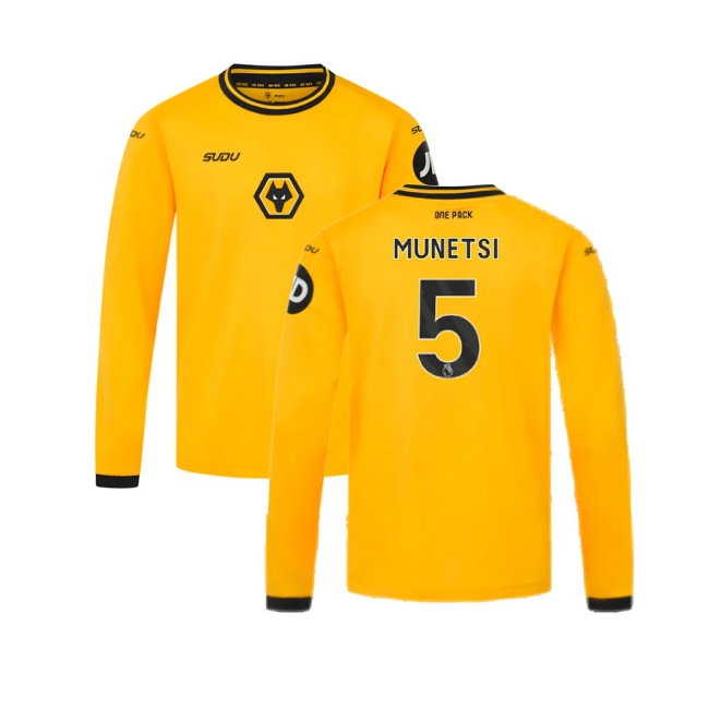 2024-2025 Wolves Long Sleeve Home Shirt (Kids) (Munetsi 5) — Shop Now