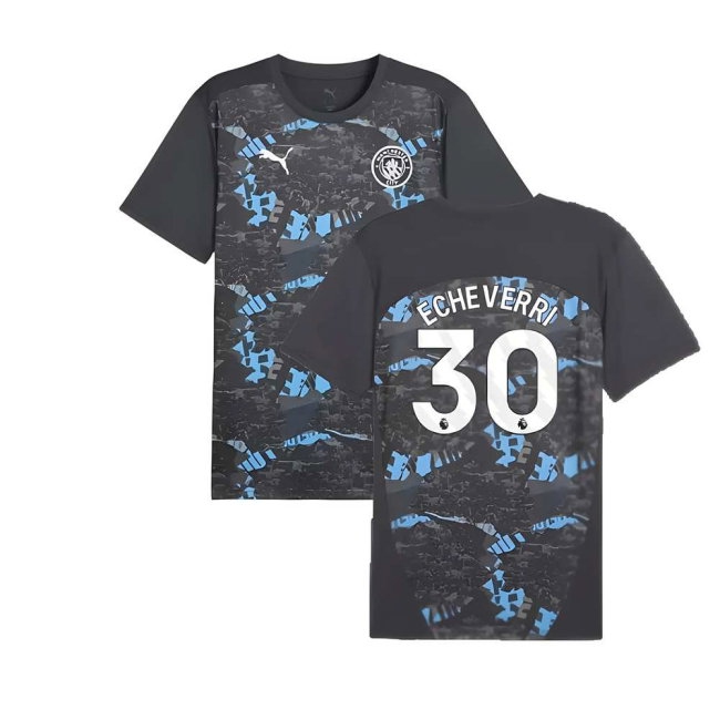 2024-2025 Man City Prematch SS Jersey (Strong Gray) (Echeverri 30) — Buy Online