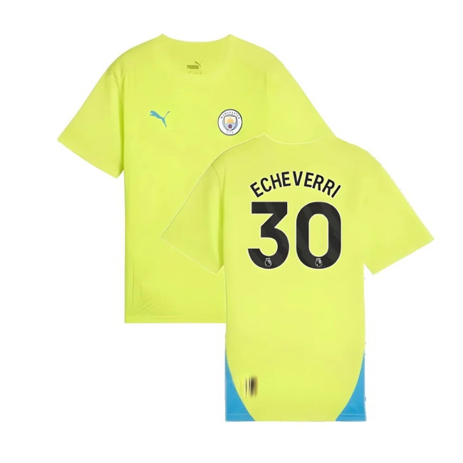 2024-2025 Man City Training Shirt (Yellow Glow) - Kids (Echeverri 30) — Buy Online