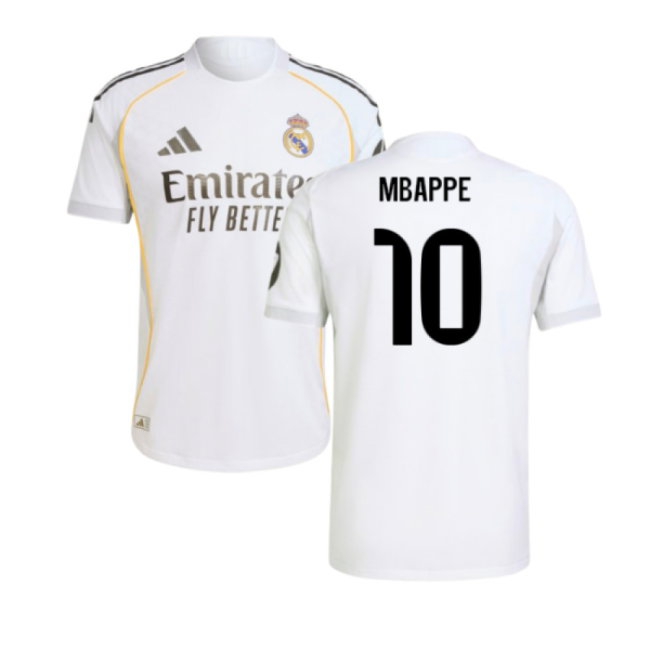 2025-2026 Real Madrid Player Version Home Shirt (Mbappe 10) — Shop Online