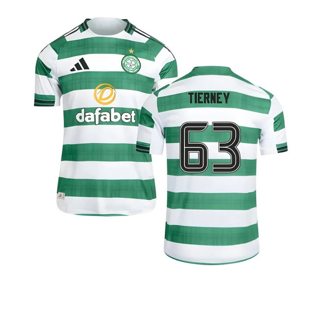 2025-2026 Celtic Player Version Home Shirt (Tierney 63) — Buy Now
