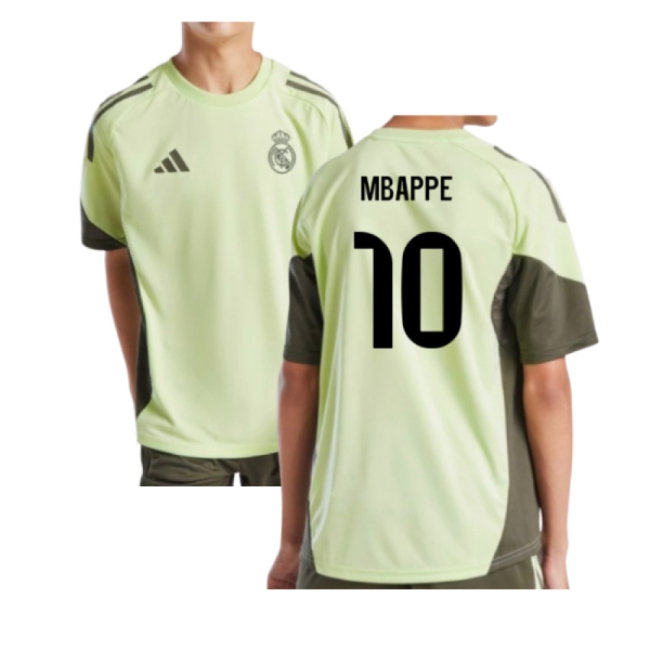 2025-2026 Real Madrid Training Jersey (Almost Lime) - Kids (Mbappe 10) — Buy Now