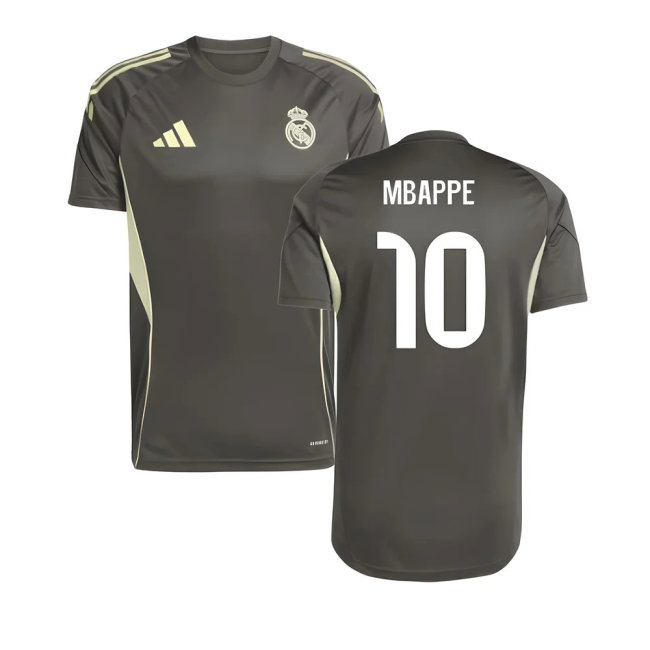 2025-2026 Real Madrid Training Jersey (Utility Grey) (Mbappe 10) — Buy Online