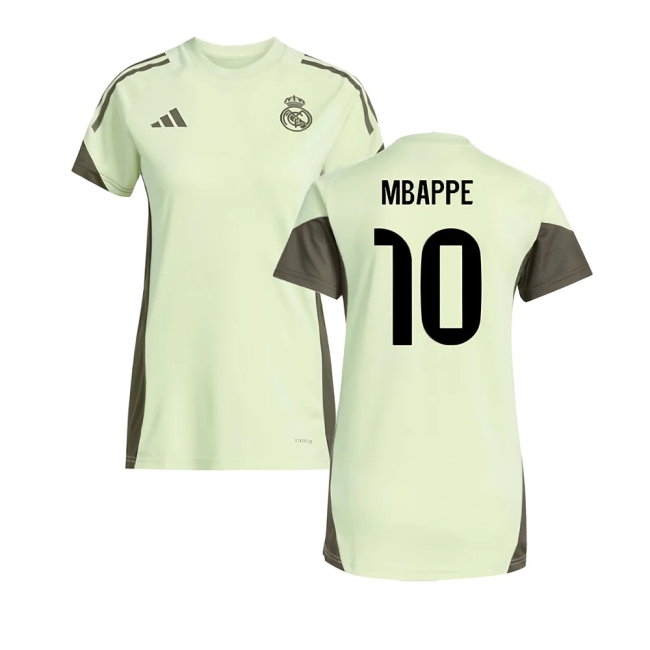 2025-2026 Real Madrid Training Jersey (Almost Lime) - Womens (Mbappe 10) — Buy Online