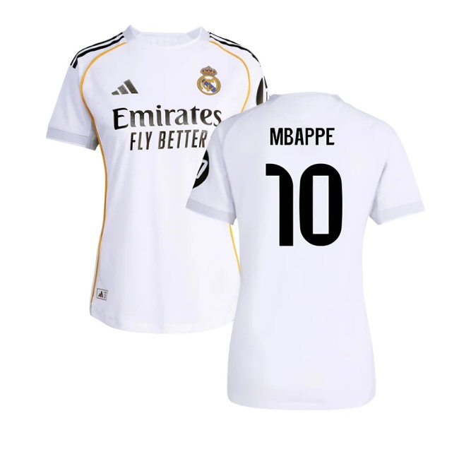 2025-2026 Real Madrid Player Version Home Shirt (Womens) (Mbappe 10) — Shop Now