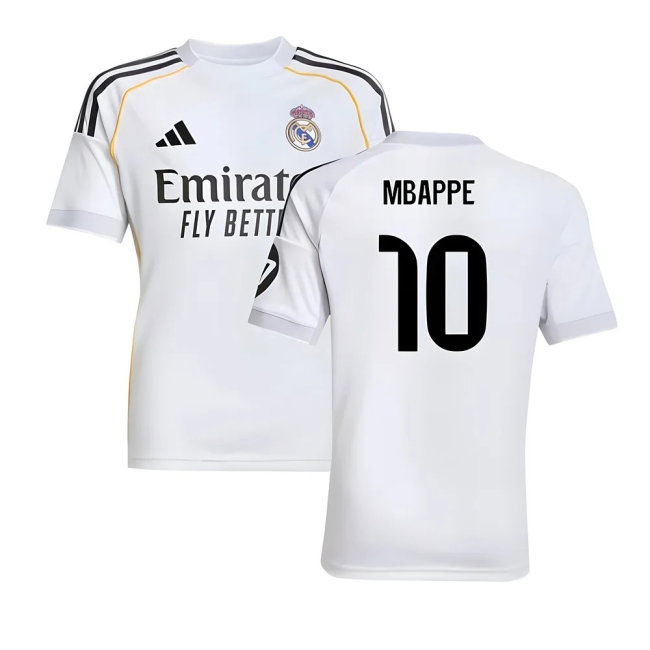 2025-2026 Real Madrid Home Shirt (Kids) (Mbappe 10) — Shop Online