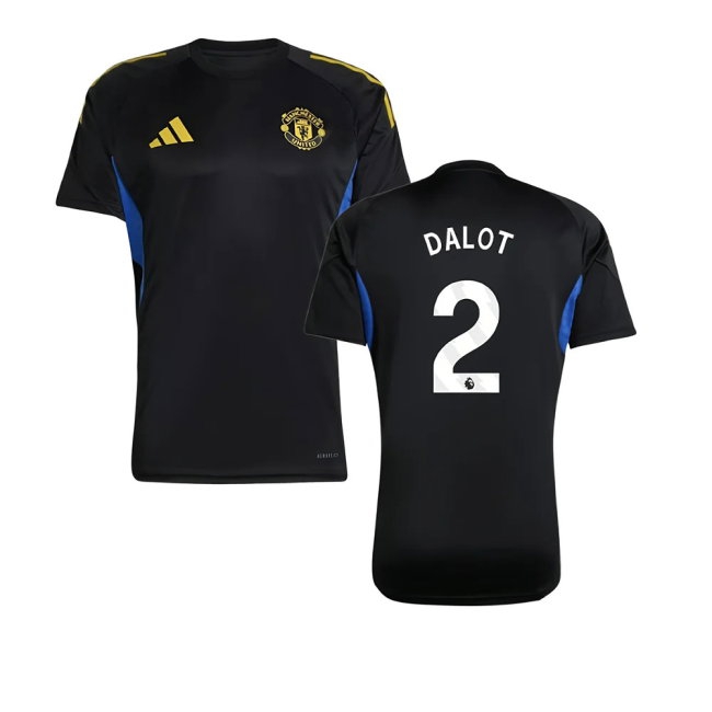 2025-2026 Man Utd EU Training Jersey (Black) (Dalot 2) — Shop Now