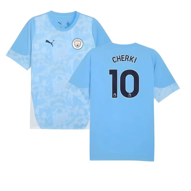 2025-2026 Man City Training Jersey (Light Blue) - Kids (Cherki 10) — Buy Now