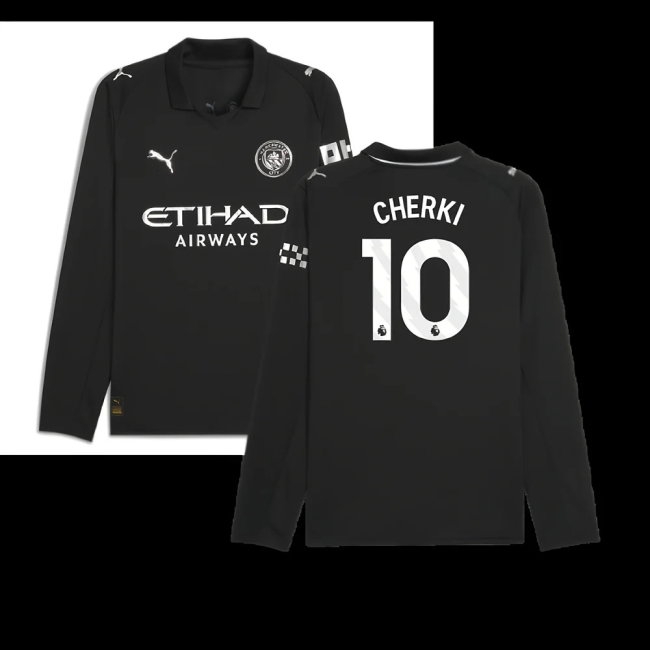 2025-2026 Man City Long Sleeve Away Shirt (Cherki 10) — Shop Online