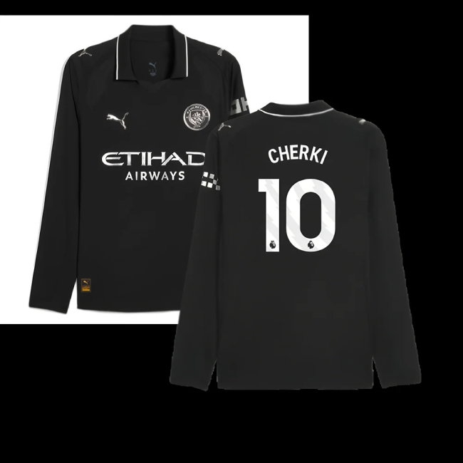 2025-2026 Man City Player Version Long Sleeve Away Shirt (Cherki 10) — Buy Online