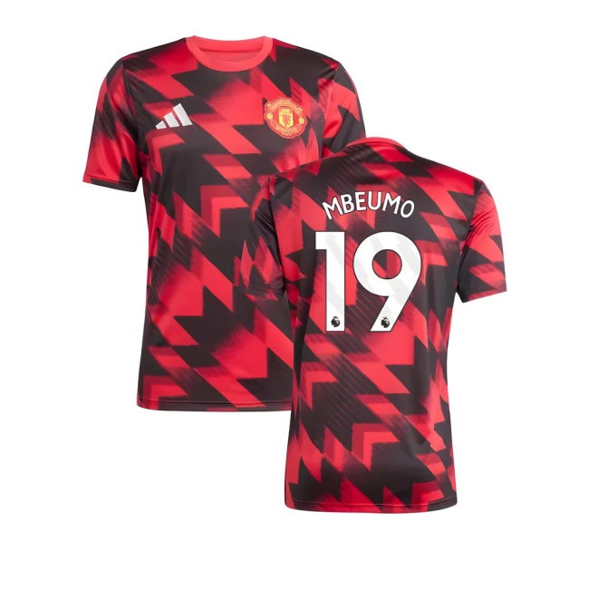 2025-2026 Man Utd Pre-Match Shirt (Red) (Mbeumo 19) — Shop Online