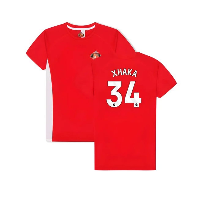 Sunderland Poly T-Shirt (Red) - Kids (Xhaka 34) — Shop Now