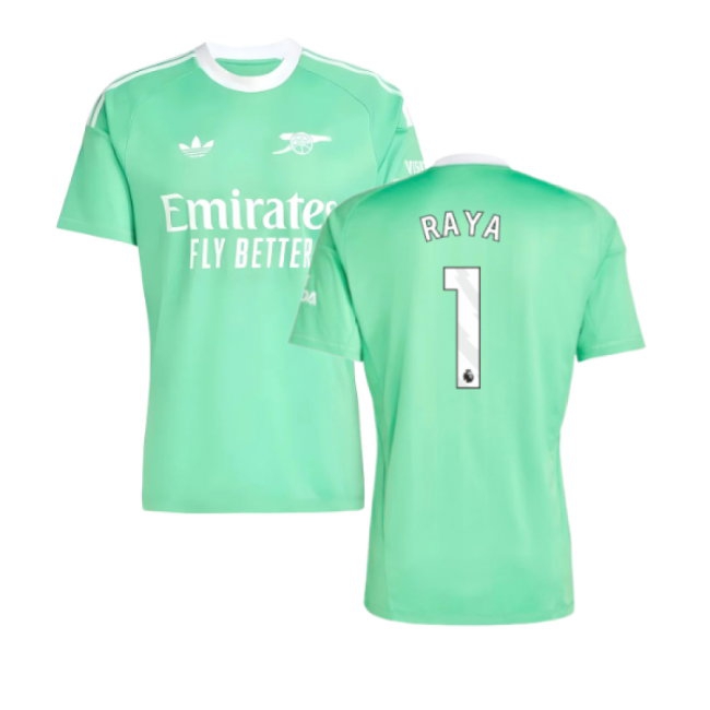 2025-2026 Arsenal Third Goalkeeper Shirt (Green) (Raya 1) — Shop Now