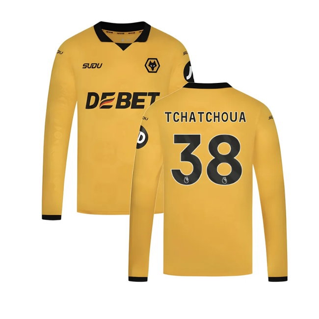 2025-2026 Wolves Long Sleeve Home Shirt (Tchatchoua 38) — Buy Online