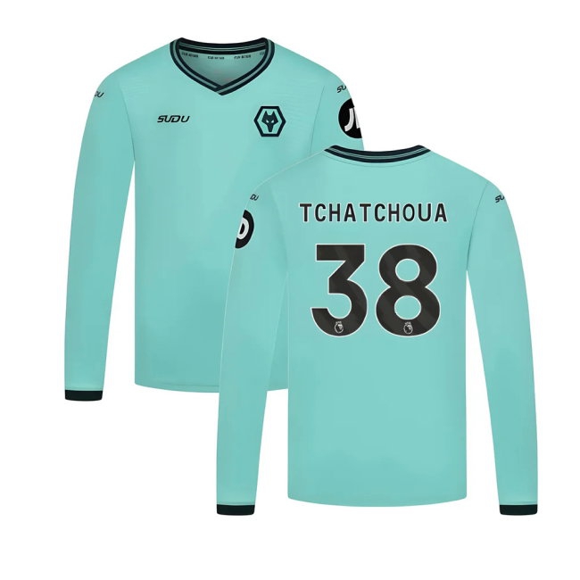 2025-2026 Wolves Long Sleeve Away Shirt (Kids) (Tchatchoua 38) — Buy Now