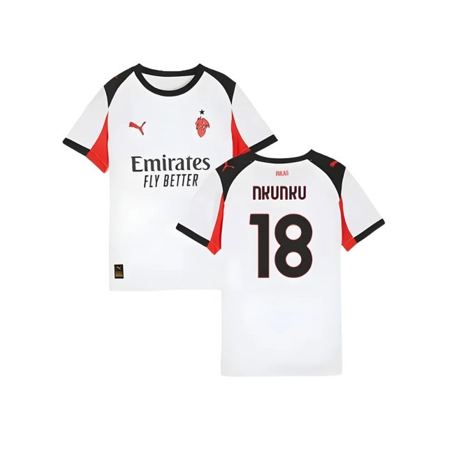 2025-2026 AC Milan Away Shirt (Kids) (Nkunku 18) — Shop Online
