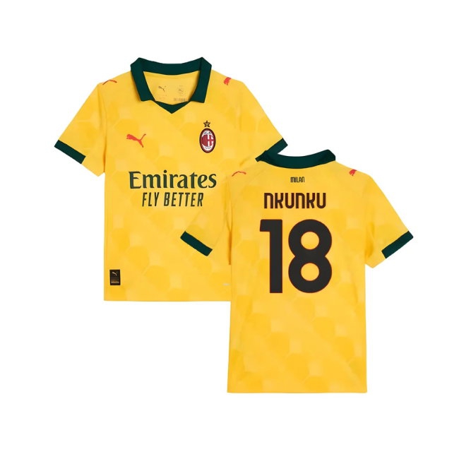 2025-2026 AC Milan Third Shirt (Kids) (Nkunku 18) — Shop Online