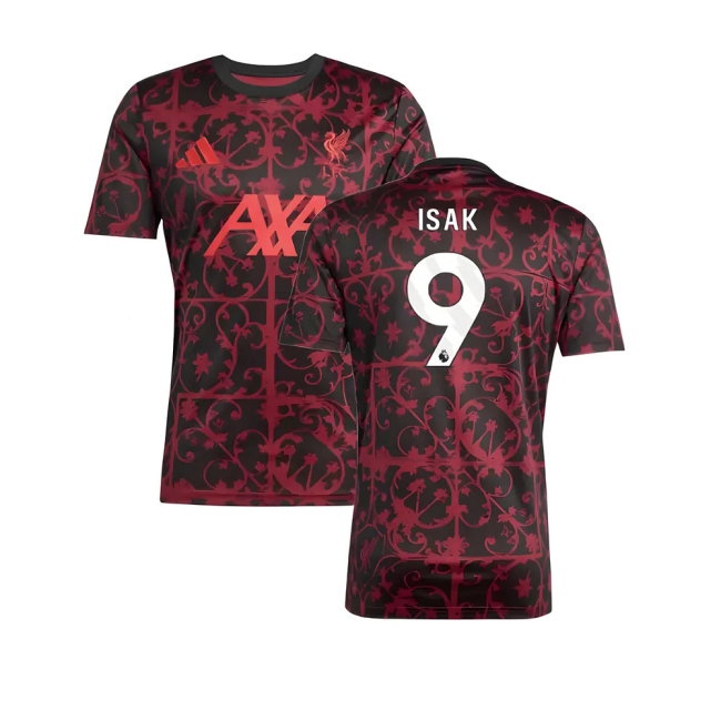 2025-2026 Liverpool Pre-Match Shirt (Black) (Isak 9) — Buy Online