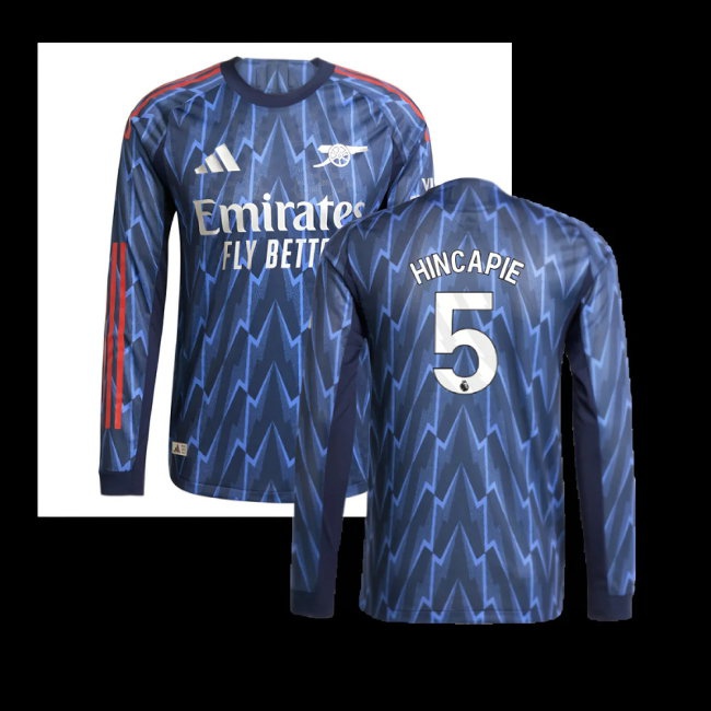2025-2026 Arsenal Player Version Long Sleeve Away Shirt (Hincapie 5) — Shop Online