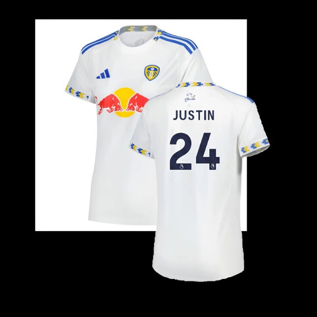 2025-2026 Leeds United Home Shirt (Womens) (Justin 24) — Shop Online