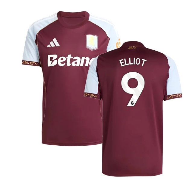 2025-2026 Aston Villa Home Shirt (Elliot 9) — Shop Now
