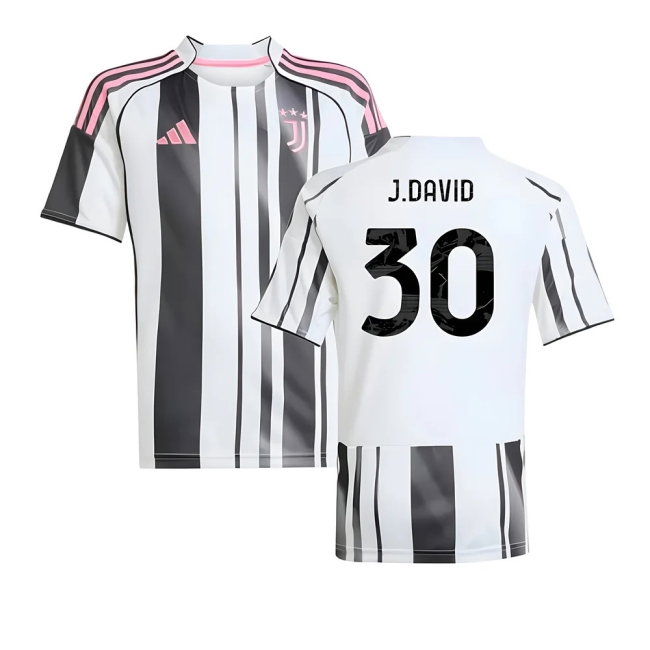 2025-2026 Juventus Home Shirt (Kids) (J.David 30) — Buy Now