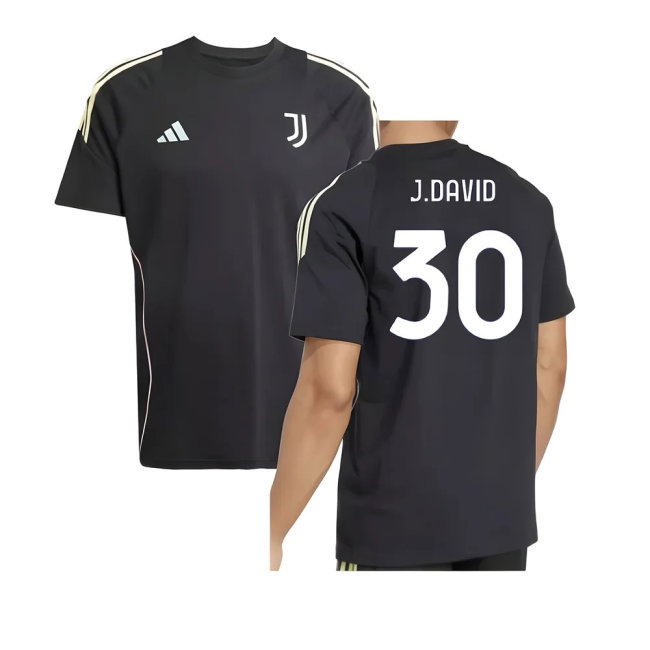 2025-2026 Juventus Training Tee (Black) (J.David 30) — Buy Now