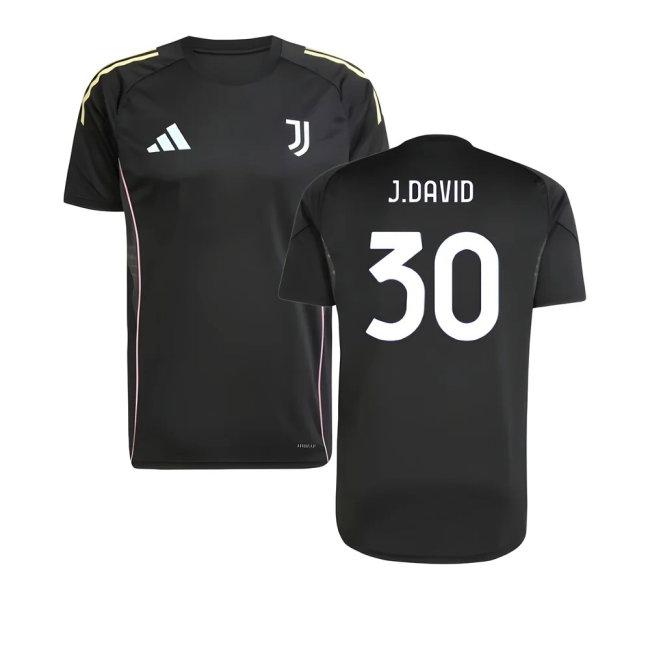 2025-2026 Juventus Training Shirt (Black) (J.David 30) — Shop Now