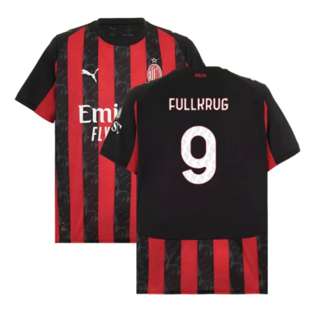 2025-2026 AC Milan Home Shirt (Fullkrug 9) — Shop Online