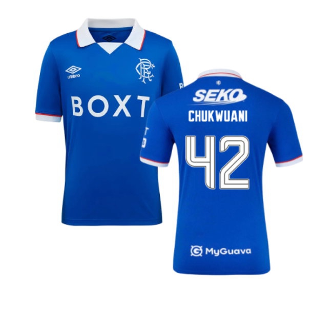 2025-2026 Rangers Home Shirt (Kids) (Chukwuani 42) — Buy Now