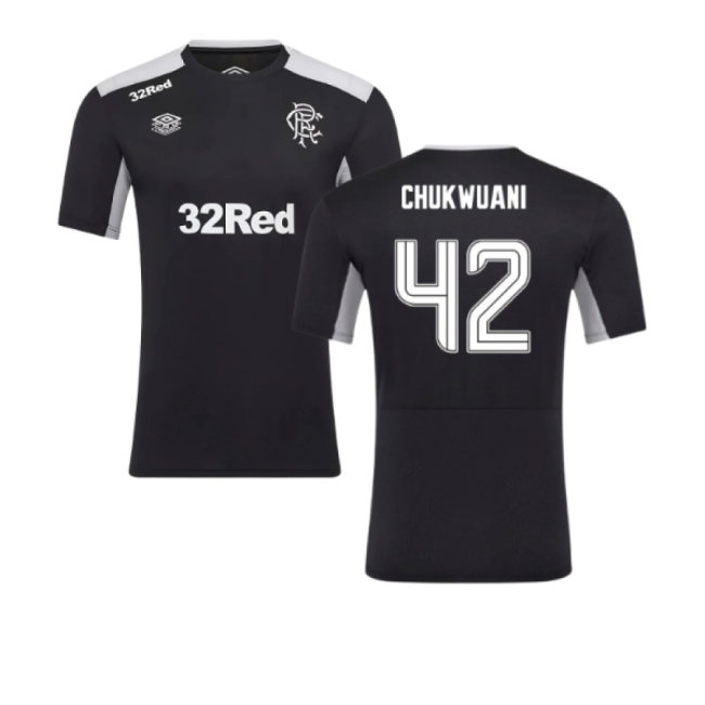 2025-2026 Rangers Pro Training Tee (Caviar) (Chukwuani 42) — Buy Now