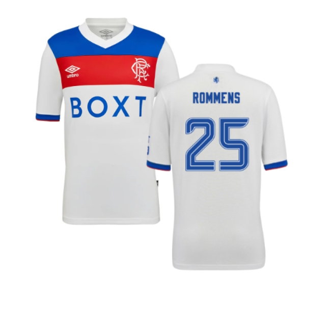 2025-2026 Rangers Away Shirt (Kids) (Rommens 25) — Buy Now