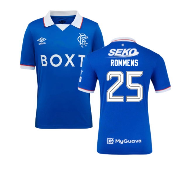 2025-2026 Rangers Home Shirt (Kids) (Rommens 25) — Buy Online