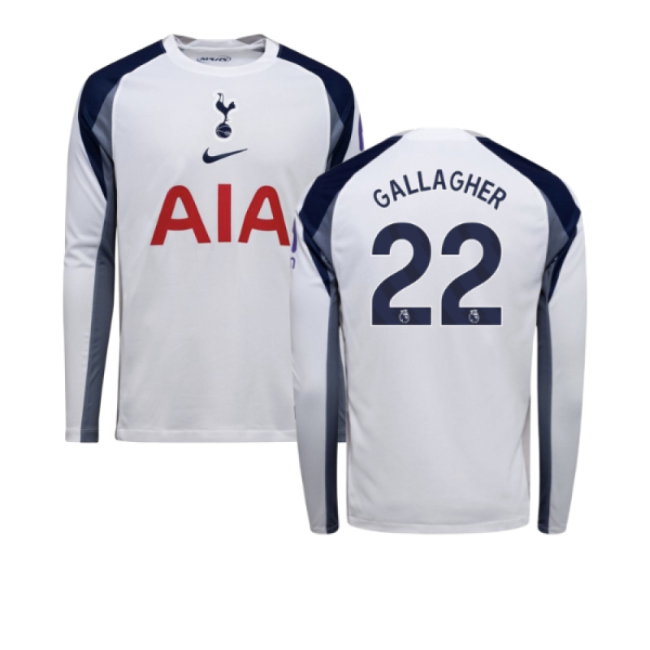 2025-2026 Tottenham Long Sleeve Home Shirt (Gallagher 22) — Shop Now