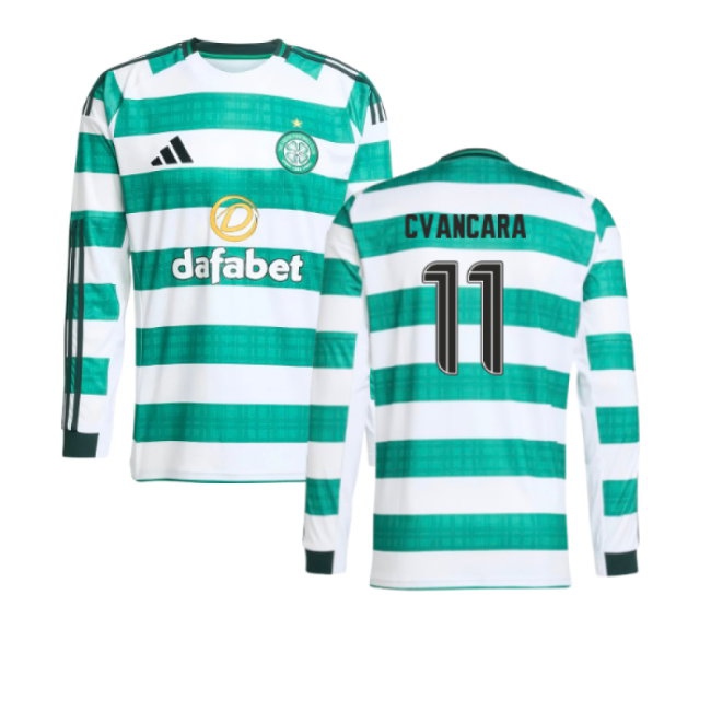 2025-2026 Celtic Long Sleeve Home Shirt (Cvancara 11) — Buy Now