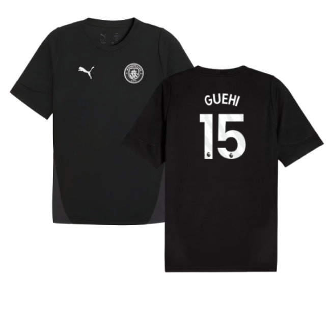 2025-2026 Man City Training Jersey (Black) (Guehi 15) — Shop Now