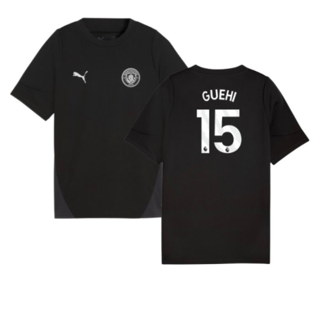 2025-2026 Man City Training Jersey (Black) - Kids (Guehi 15) — Shop Now