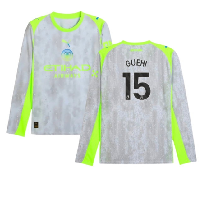 2025-2026 Man City Long Sleeve Third Shirt (Guehi 15) — Shop Online