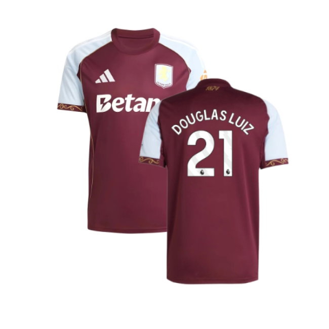 2025-2026 Aston Villa Home Shirt (Douglas Luiz 21) — Buy Online