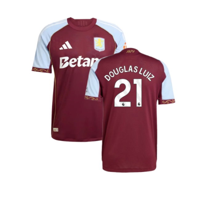 2025-2026 Aston Villa Player Version Home Shirt (Douglas Luiz 21) — Buy Online