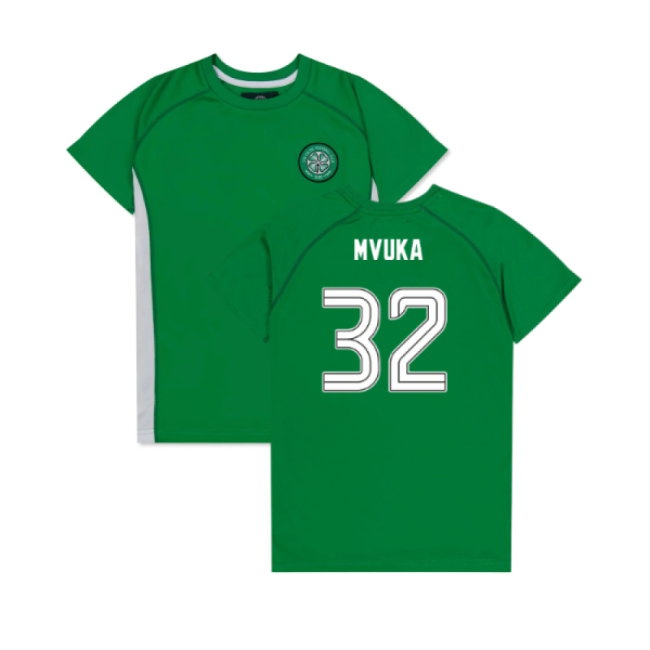 Celtic Poly T-shirt (Green/White) - Kids (Mvuka 32) — Buy Online