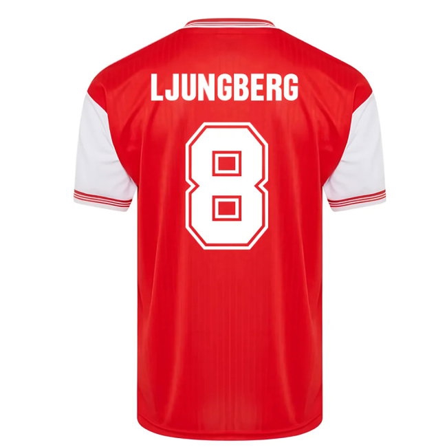 Score Draw Arsenal 1985 Centenary Retro Football Shirt (LJUNGBERG 8) — Shop Online