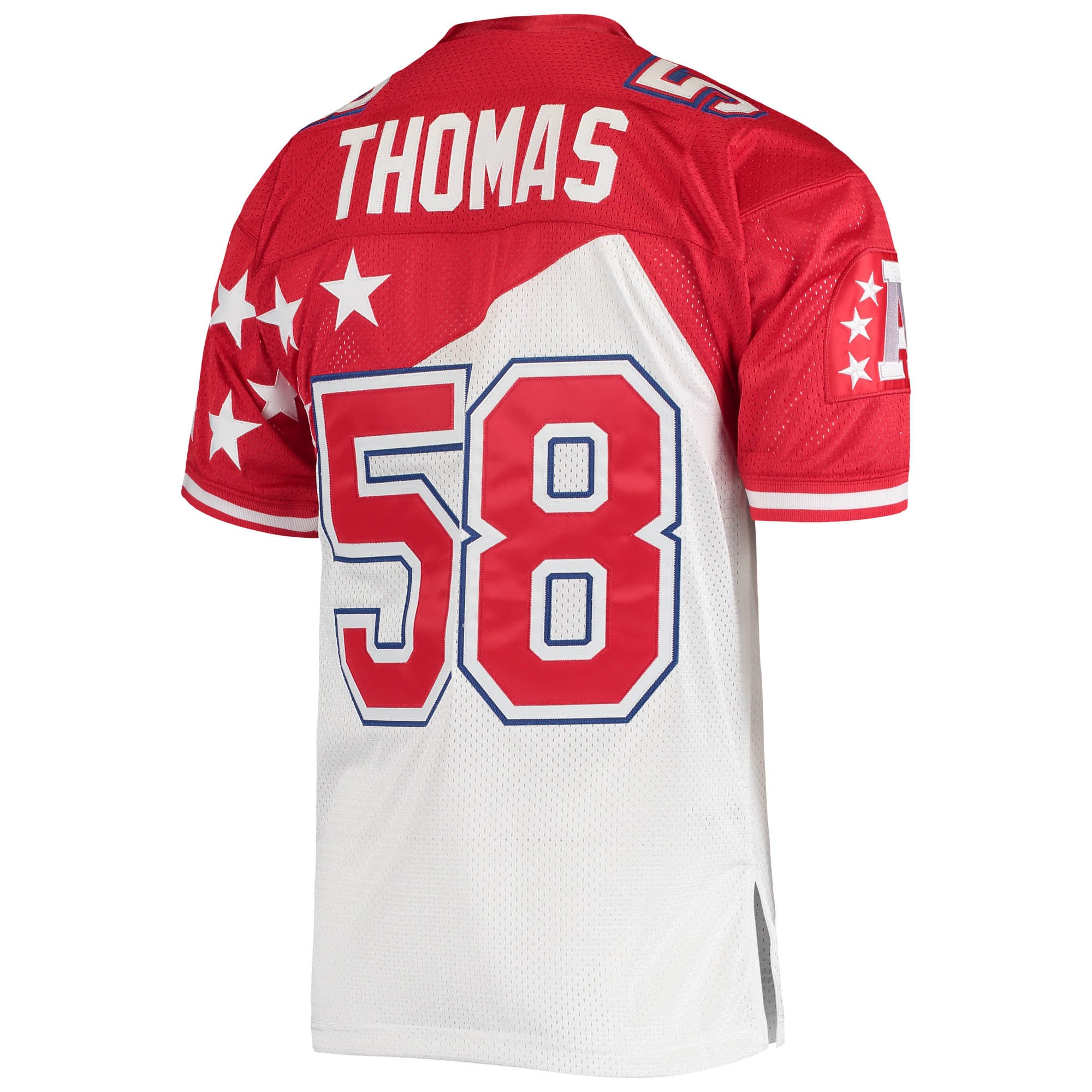 Men's AFC Derrick Thomas White/Red 1995 Pro Bowl pro-grade Jersey