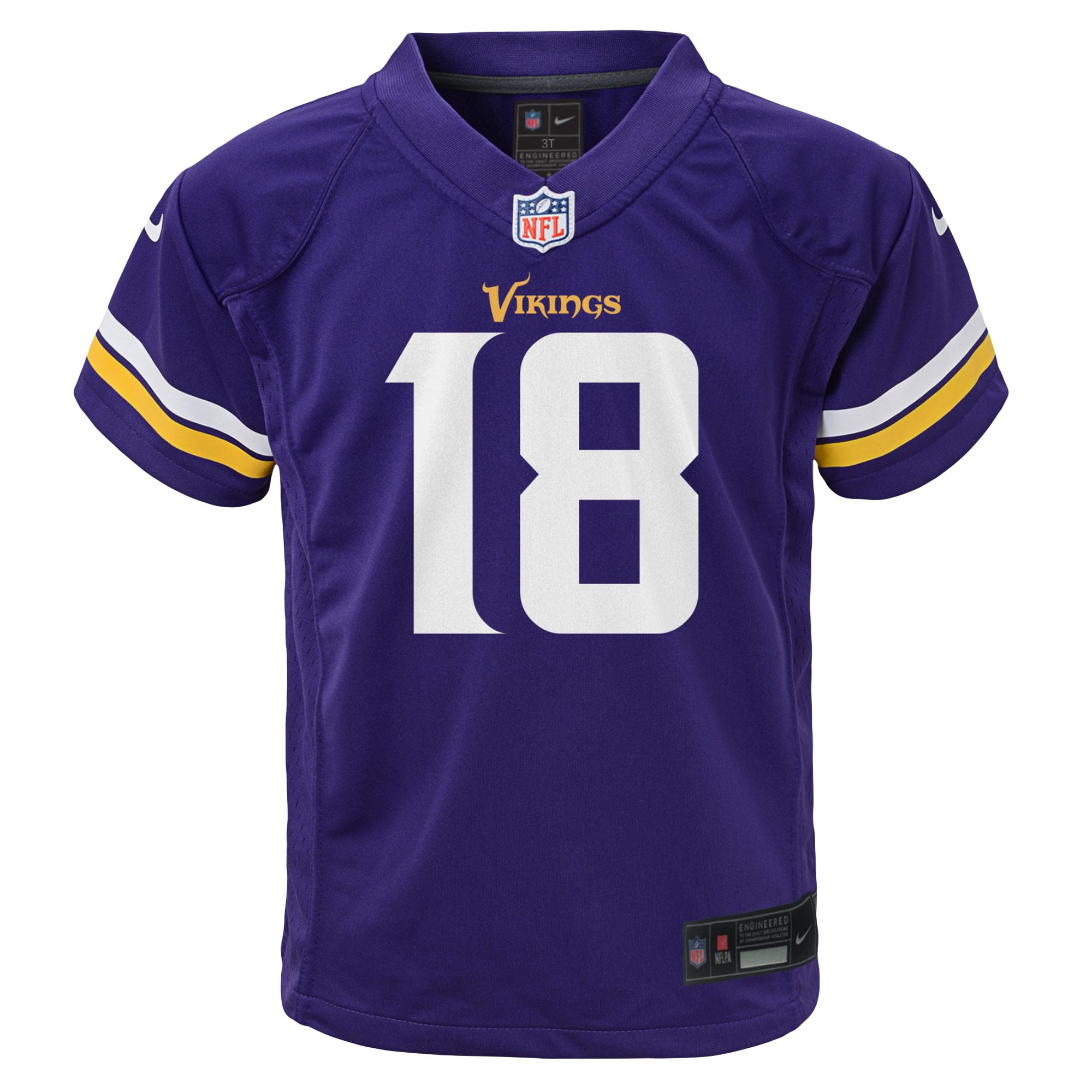 Toddler Minnesota Vikings Justin Jefferson Purple Game Jersey