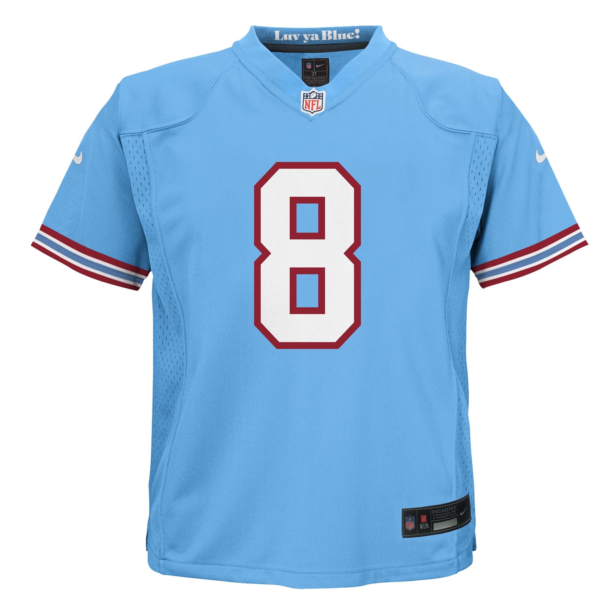Toddler Tennessee Titans Will Levis Light Blue Alternate Oilers Throwback Game Jersey
