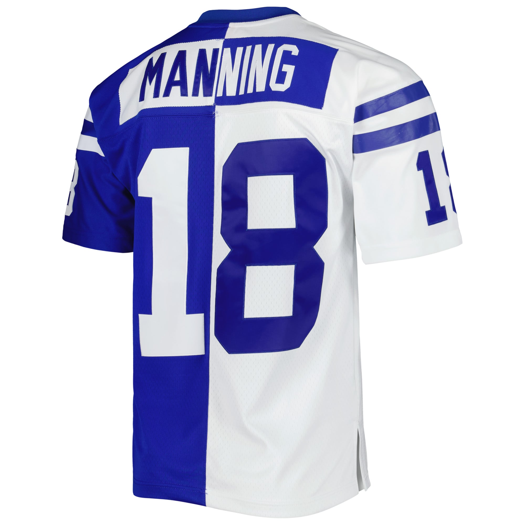 Men's Indianapolis Colts Peyton Manning Royal/White 1998 Split Legacy Replica Jersey