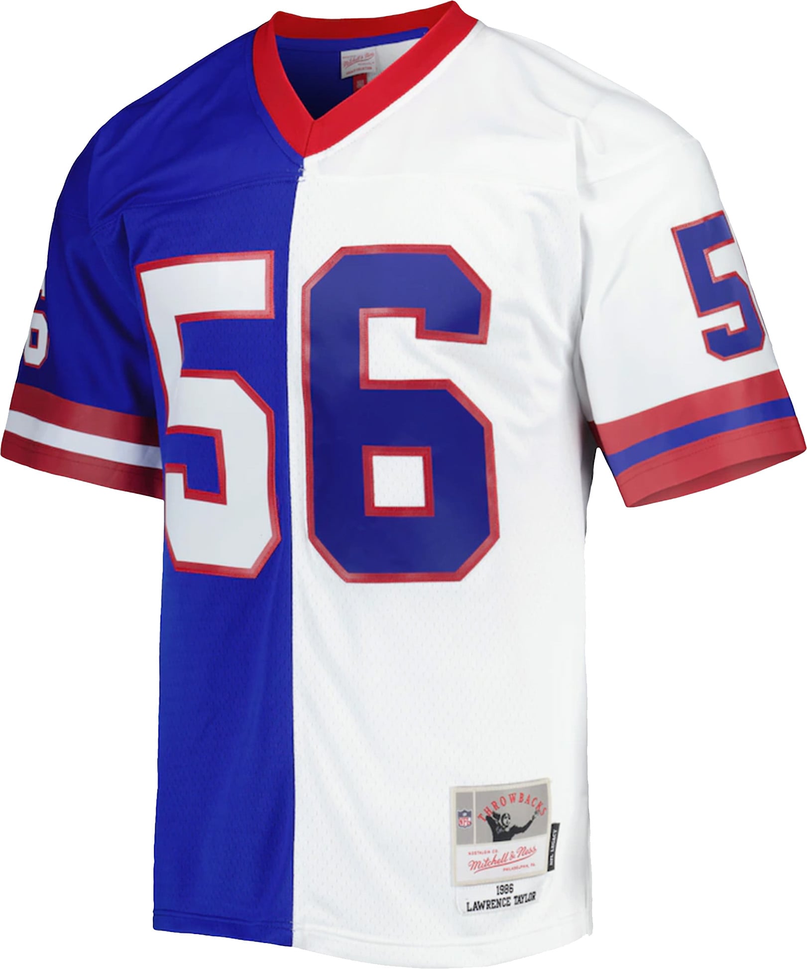 Men's New York Giants Lawrence Taylor Royal/White 1986 Split Legacy Replica Jersey