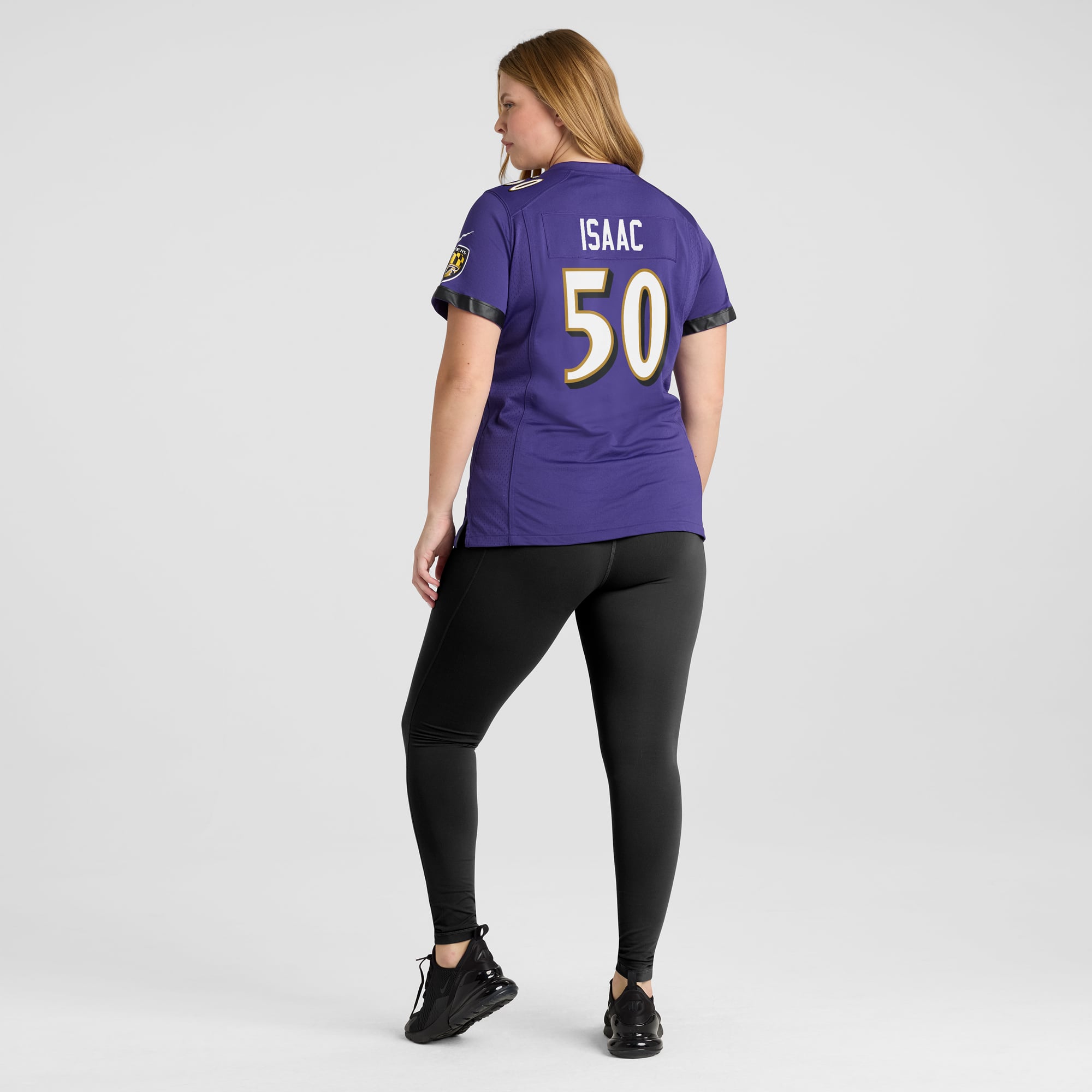 Women's Baltimore Ravens Adisa Isaac Purple Game Jersey
